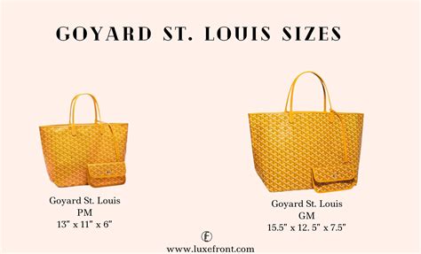 goyard st louise pm|goyard st louis gm size.